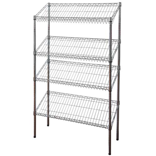 4 Layers Slant Style Wire Shelving